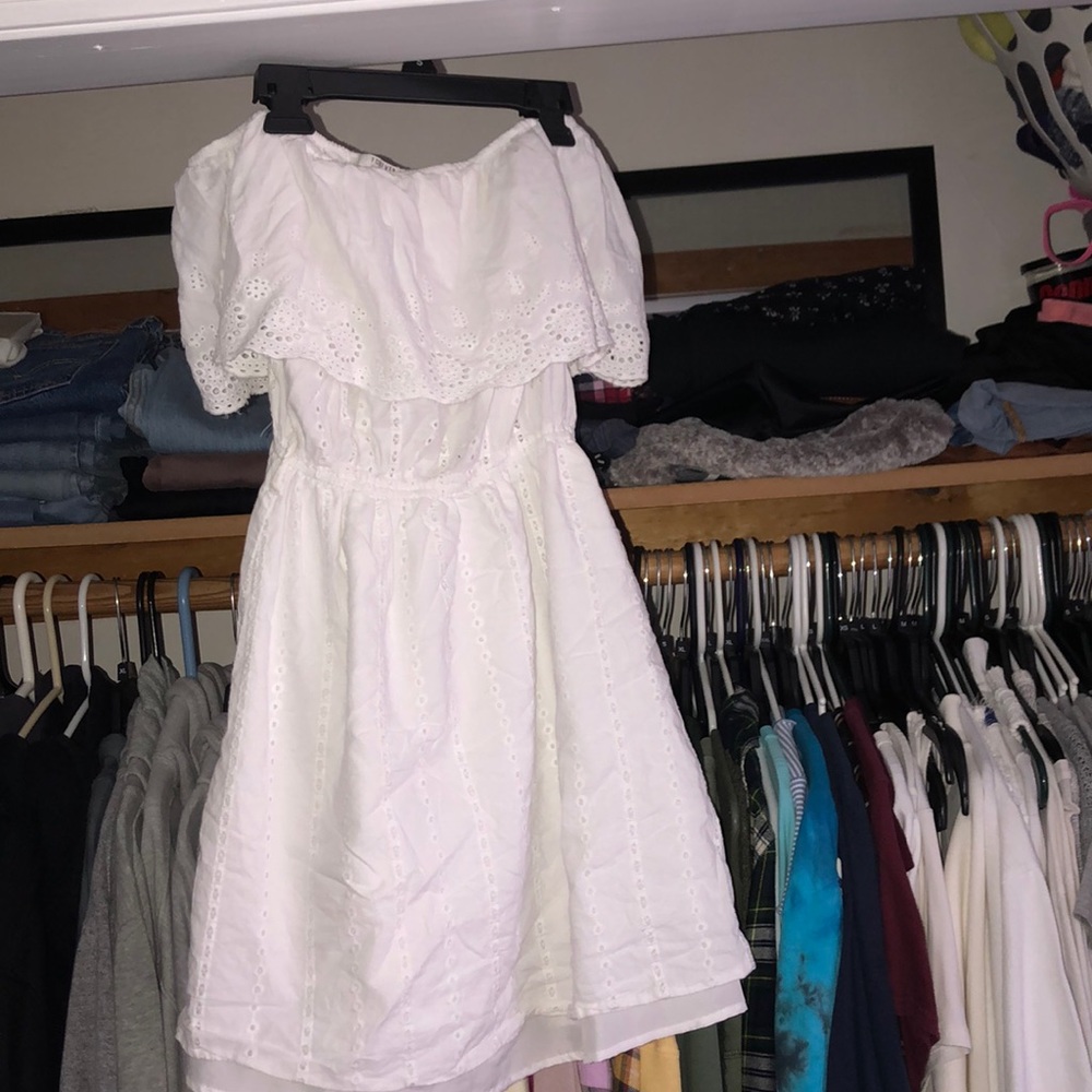 White off the shoulder dress